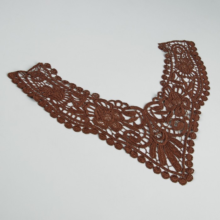 Воротник пришивной, 35*28,5см, цвет коричневый