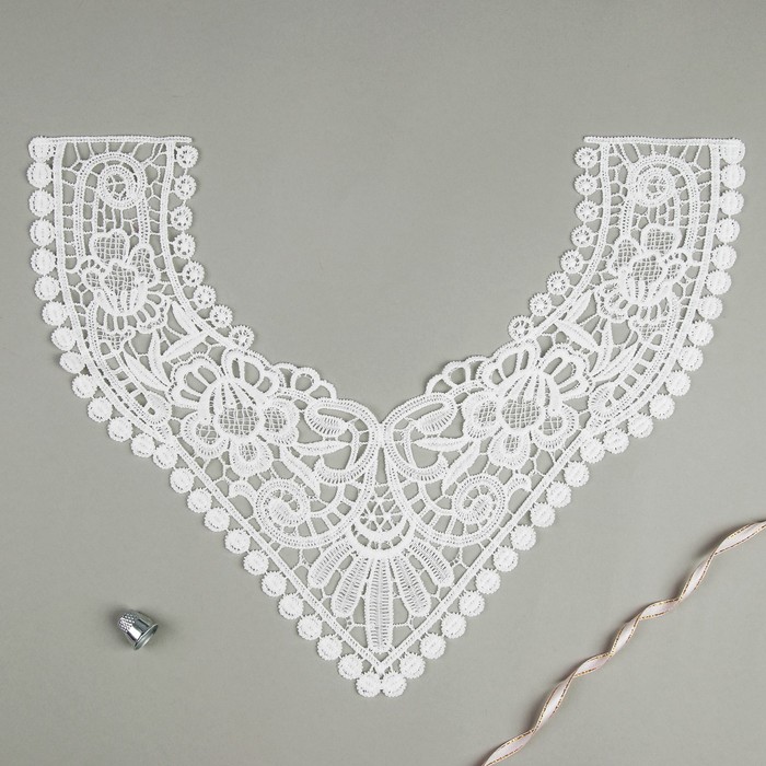 Воротник пришивной, 35*28,5см, цвет белый