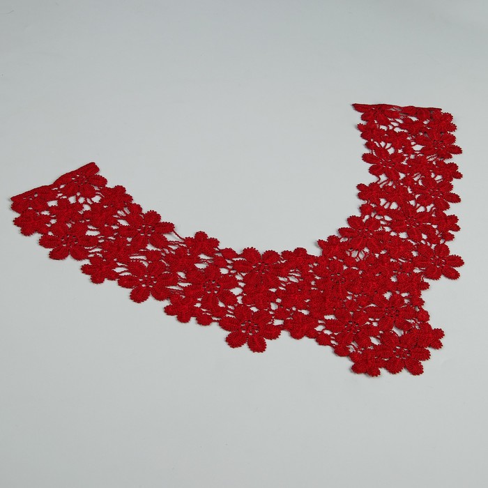 Воротник пришивной, 37*39см, цвет бордовый