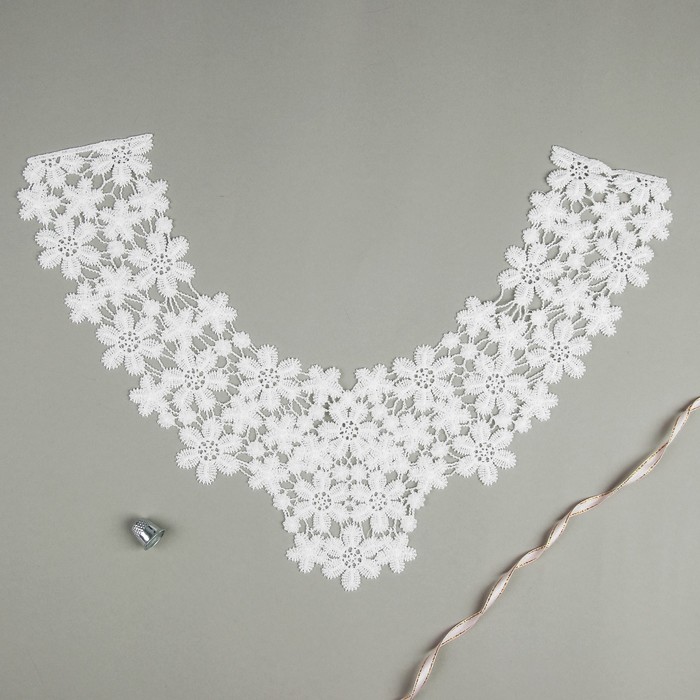 Воротник пришивной, 37*39см, цвет белый