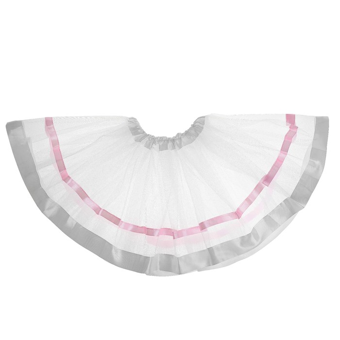 Карнавальная юбка "Красотка" трехслойная, цвет белый