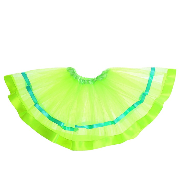 Карнавальная юбка "Красотка" трехслойная, цвет зеленый