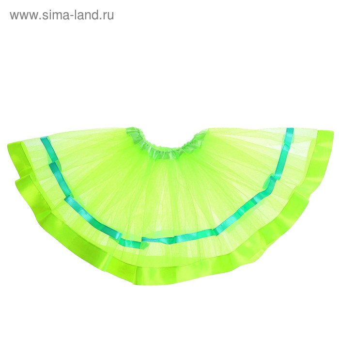 Карнавальная юбка «Красотка», трёхслойная, цвет зелёный