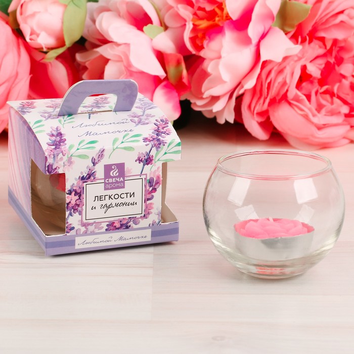 Свеча в подсвечнике "Любимой мамочке"