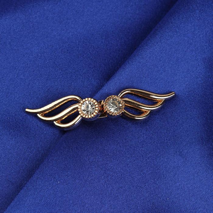 Декоративная застёжка «Крылья», 5х1,1см, цвет золотой