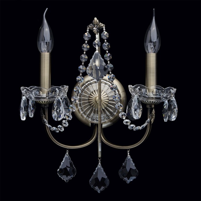 Бра "Каролина" 2x60W E14 бронза 38x30x15см