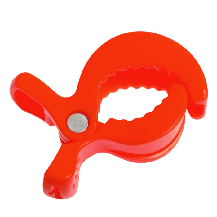 Клипса-держатель для коляски, набор 2 шт., цвет красный