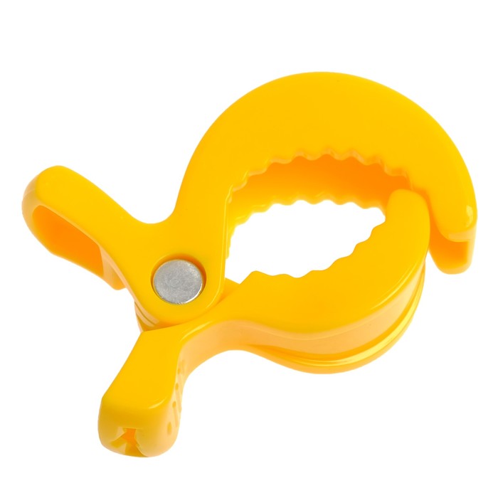 Клипса-держатель для коляски, набор 2 шт., цвет жёлтый