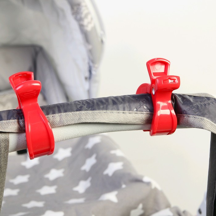 Клипса-держатель для коляски, набор 2 шт., цвет бирюзовый