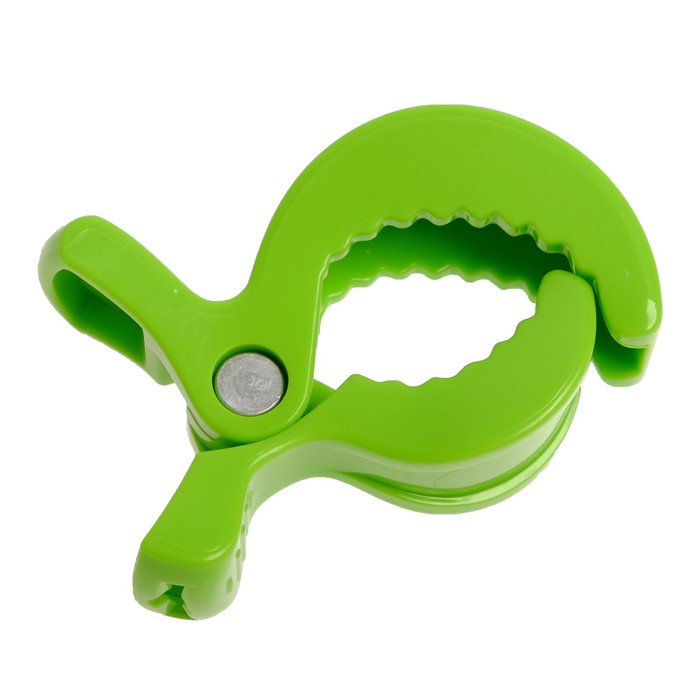 Клипса-держатель для коляски, набор 2 шт., цвет зелёный