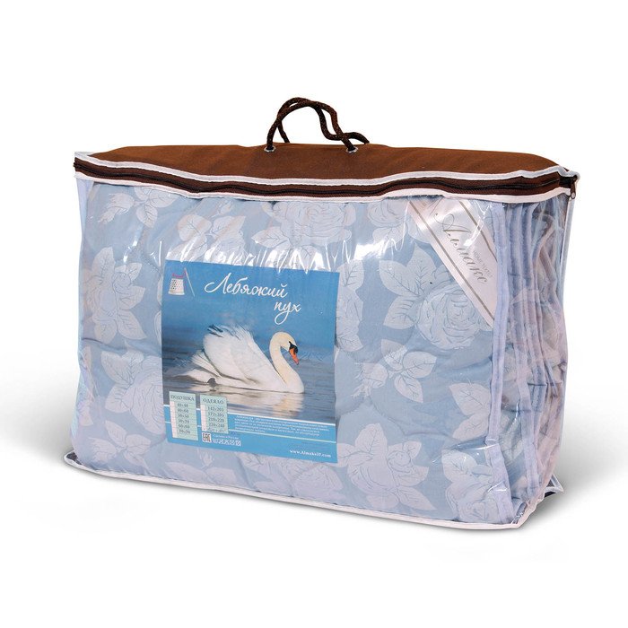 Одеяло легкое 200х210 иск. лебяжий пух 150 гр, ткань тик