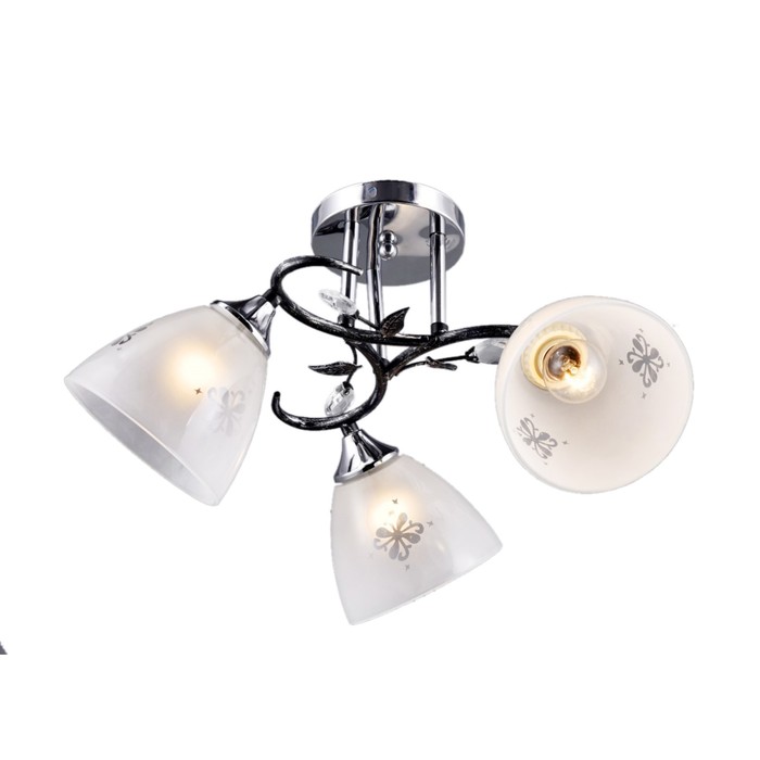 Люстра "Иветта" 3x60Вт E27 хром-черный