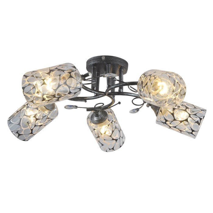 Люстра "Лана" 5x60Вт E27 черный-хром