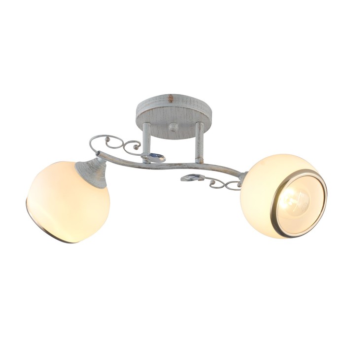 Люстра "Лора" 2x60Вт E27 белый-золото