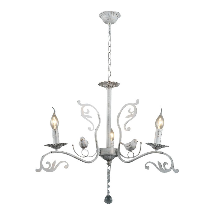 Люстра "Мелания" 3x60Вт E27 белый-золото