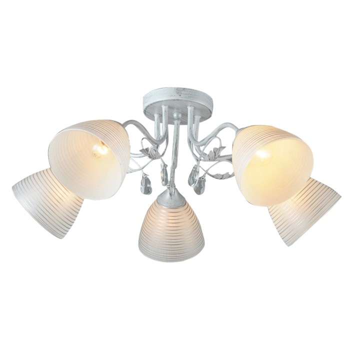 Люстра "Нинель" 5x60Вт E27 белый-хром