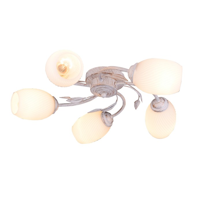 Люстра "Одетта" 5x60Вт E27 белый-золото