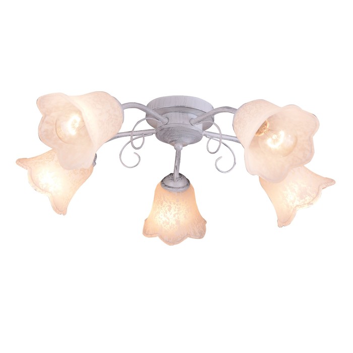 Люстра "Оливия" 5x60Вт E27 белый-золото