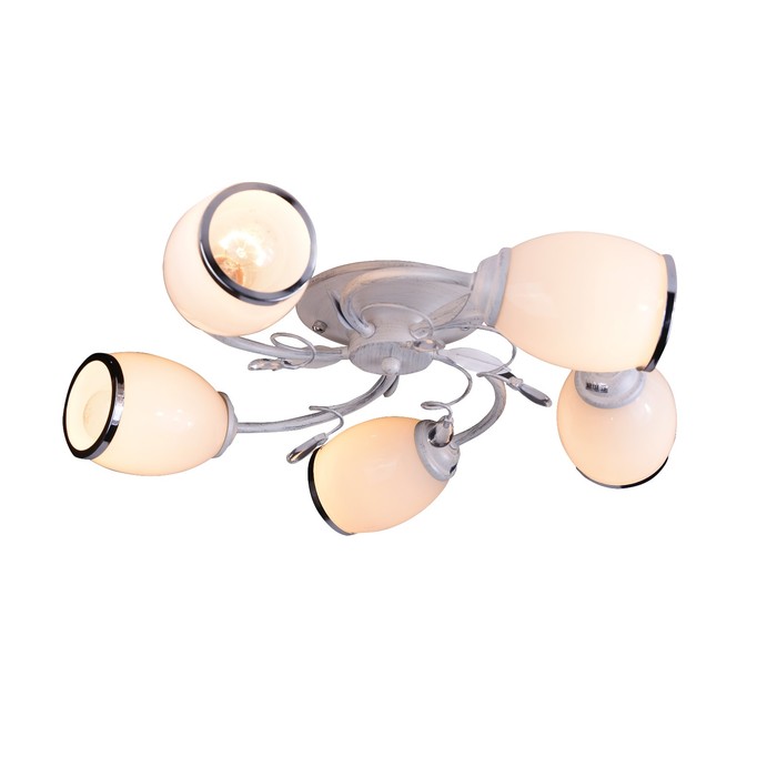 Люстра "Рузалия" 5x60Вт E27 белый-хром