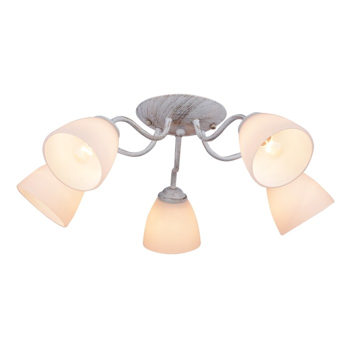 Люстра "Рикарда" 5x60Вт E27 белый-золото