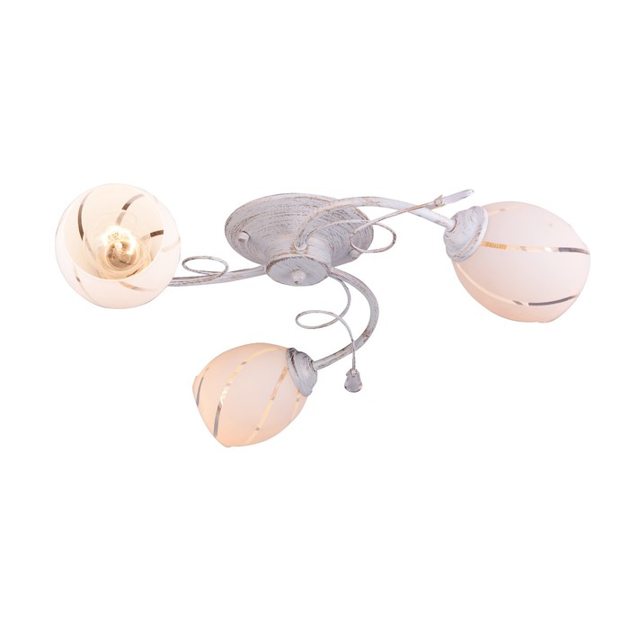 Люстра "Руфина" 3x60Вт E27 белый-золото