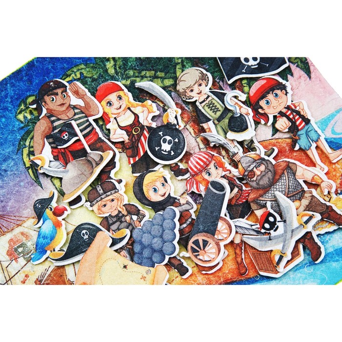 Дидактический набор с игровым полем "Пираты", 20 деталей