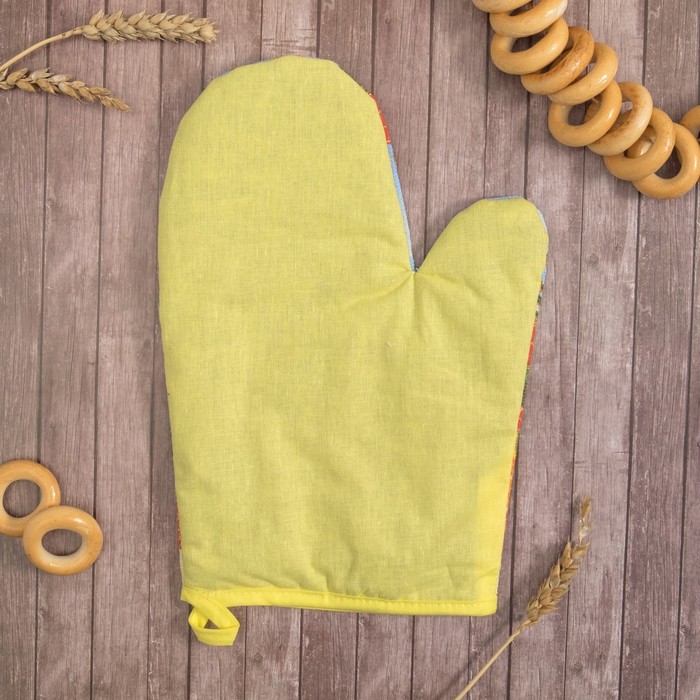 Варежка "Доляна" Хлебосолье, размер 18х26 см, 100% хлопок, рогожка 162 г/м2