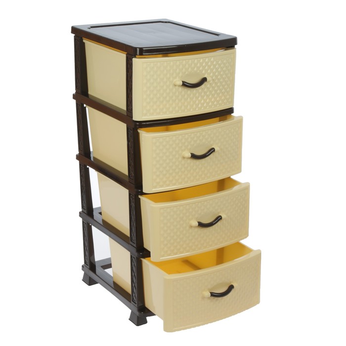 Комод 4 секции "Флайбокс" цвет бежево-коричневый