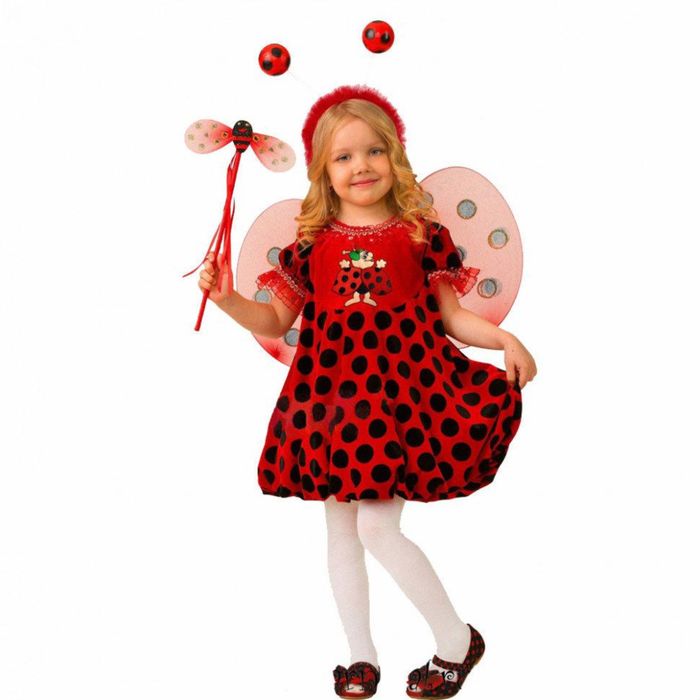 Карнавальный костюм "Божья коровка", р-р 28, рост 110 см