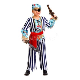 Карнавальный костюм «Пират сказочный», сатин, размер 30, рост 116 см Ош