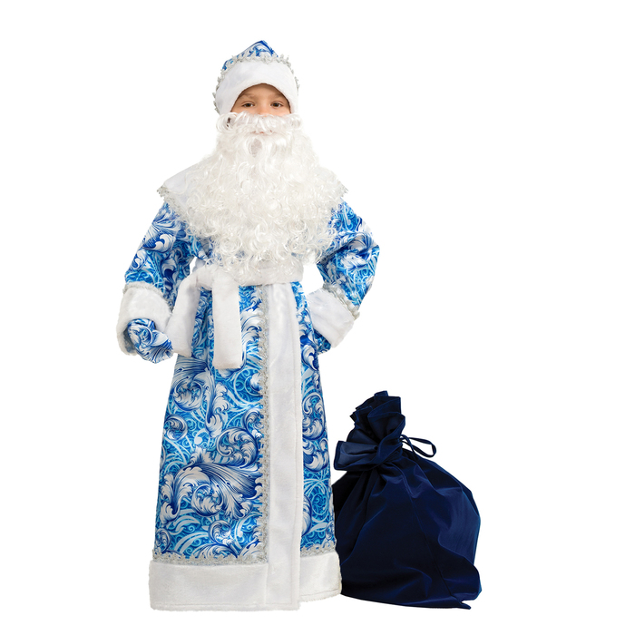 Карнавальный костюм "Дед Мороз сказочный", сатин, р.30, рост 116 см