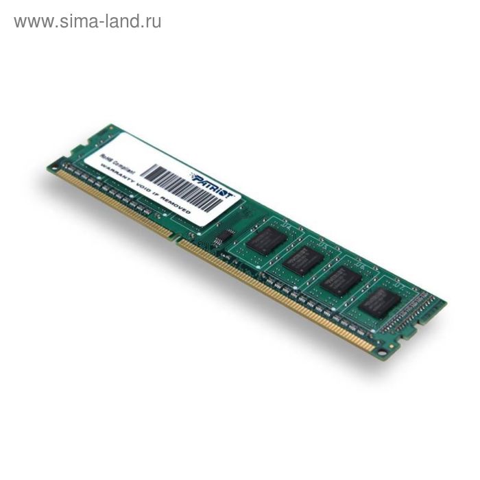 

Память DDR3 2Gb 1600MHz Patriot PSD32G160081 RTL PC3-12800 CL11 DIMM 240-pin