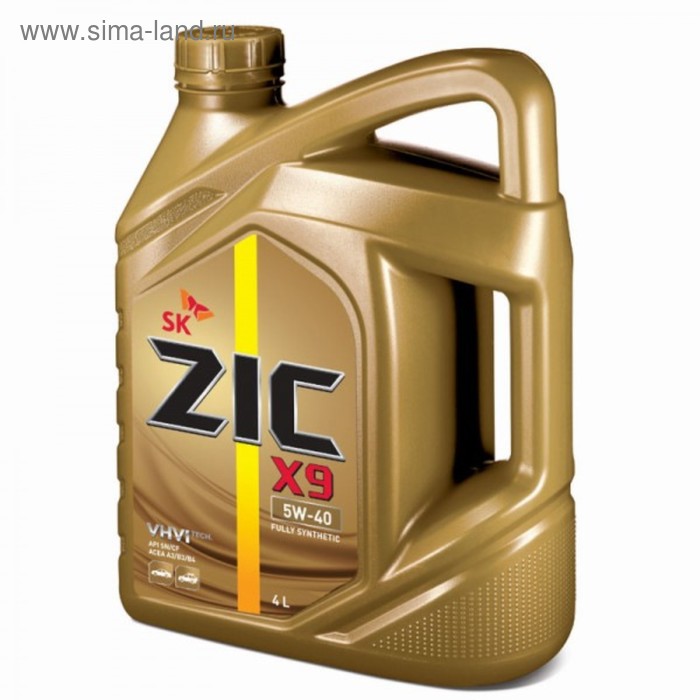Масло моторное ZIC X9 5W-40, SN, 4 л масло моторное zic x9 ls diesel 5w 40 sn синтетическое 1 л