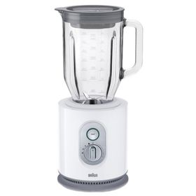 

Блендер Braun JB 5050 W, стационарный, 900 Вт, 1.6 л, 2 скорости, стекло, белый