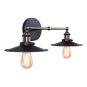 

Бра 2003/01 AP-2 "Delta" 2x40W E27 черный 53x26x24 см