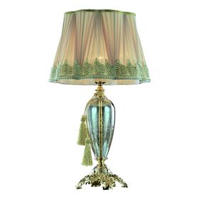 

Настольная лампа "Simona" 1x40W E27 золото, янтарный 36x60 см