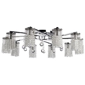 

Люстра A3028PL-10CC "Cascata" 10x60W E14 95x95x26 см