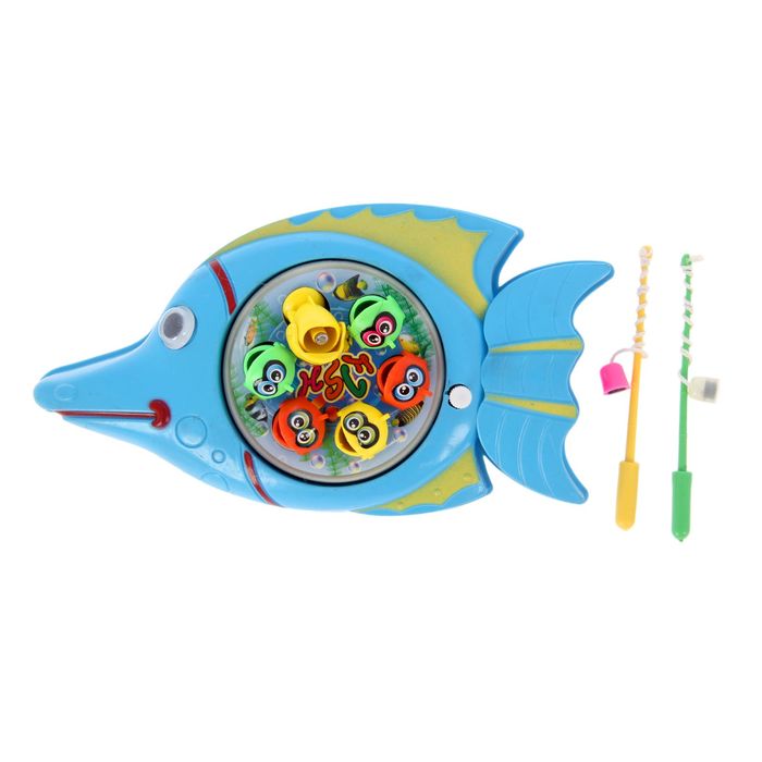 Рыбалка заводная "Рыбки", 6 рыбок, 2 удочки, МИКС