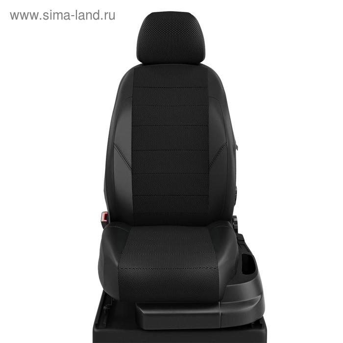 

Авточехлы для Renault Sandero Stepway 2 с 2013-2018 г., хэтчбек, экокожа, жаккард, цвет чёрный