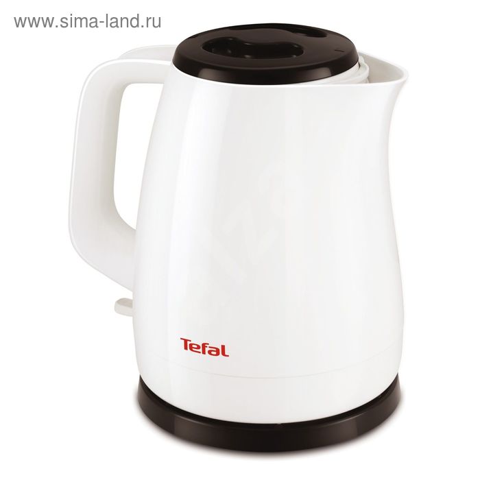 Чайник электрический Tefal KO150130, пластик, 1.5 л, 2400 Вт, белый чайник электрический bosch twk 3a013 пластик 1 7 л 2400 вт черный