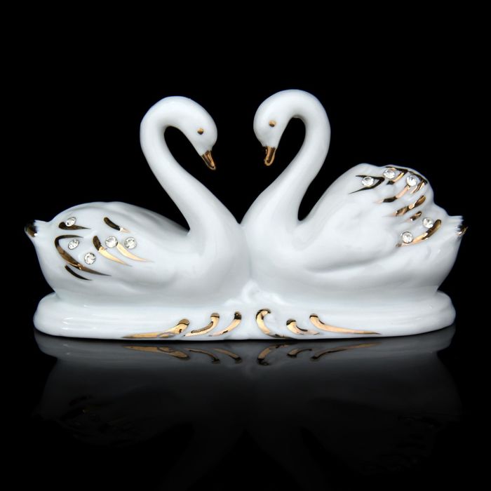 Сувенир "Два лебедя. Любовь" со стразами