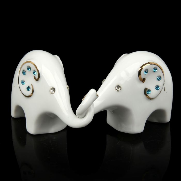 Сувенир "Слонята со стразами", в наборе 2 шт