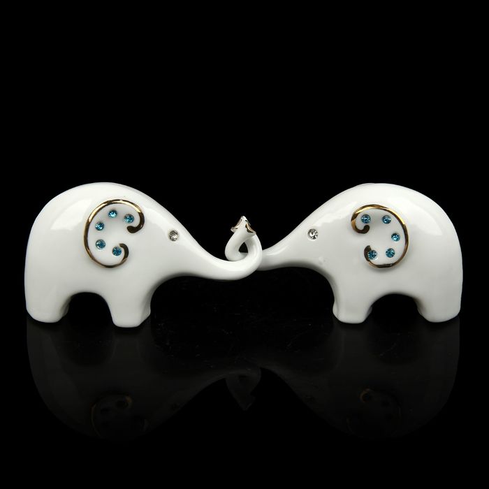 Сувенир "Слонята со стразами", в наборе 2 шт