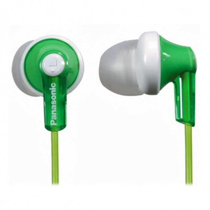 Наушники Panasonic RP-HJE118GUG, 12-23000 Гц, 3.5, провод 1.1 м, 96 дБ, зеленые