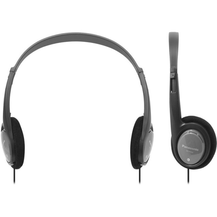 Наушники Panasonic RP-HT010GU-H, накладные, 16-22000 Гц, 3.5, провод 1.2 м, черно-серые