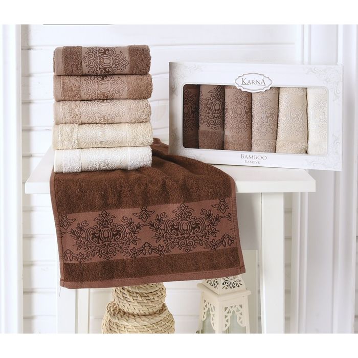 Набор кухонных полотенец  PANDORA, размер 30х50 см-6 шт., бамбук 500 г/м2 V3 2200