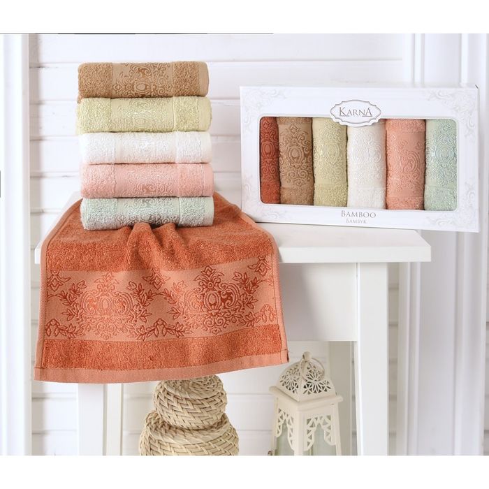 Набор кухонных полотенец  PANDORA, размер 30х50 см-6 шт., бамбук 500 г/м2 V2 2200