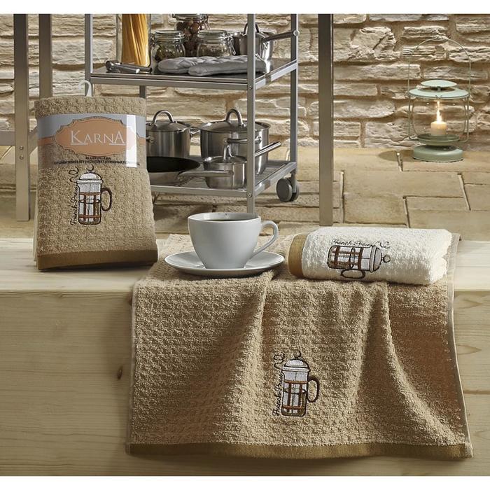 Набор кухонных полотенец LEMON, размер 45х65 см-2 шт., махра 350 г/м2 V5 2228