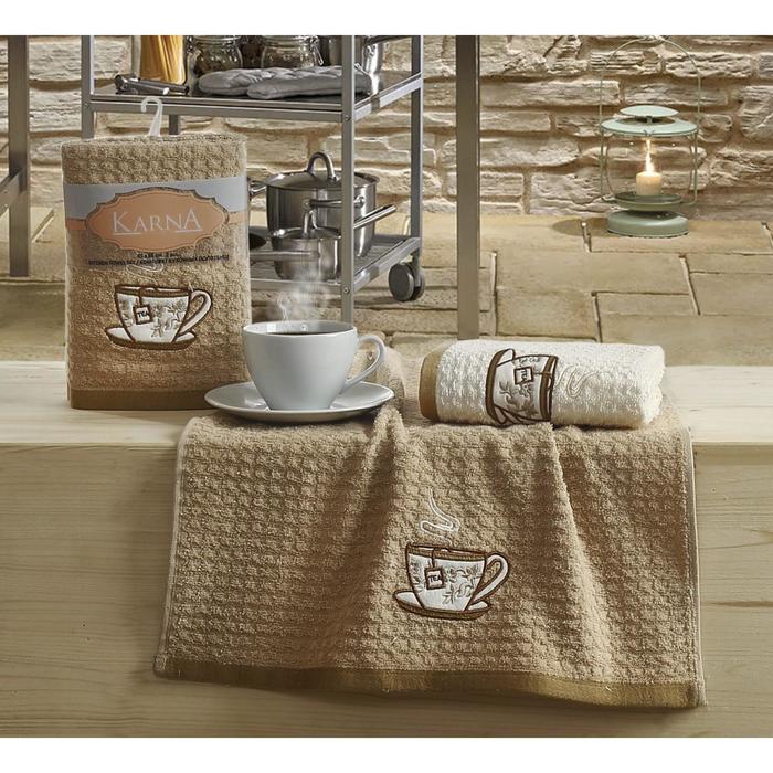 Набор кухонных полотенец LEMON, размер 45х65 см-2 шт., махра 350 г/м2 V2 2228