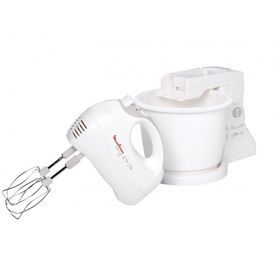 

Миксер Moulinex HM 412131, стационарный, 450 Вт, 5 скоростей, 4 насадки, белый